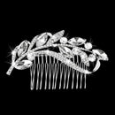 Leaves rhinestone hair comb bride jewelry