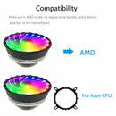 New RGB LED Heatsink Cooling Fan Silent CPU Cooler LGA 1150/1151 AMD For In S3F1