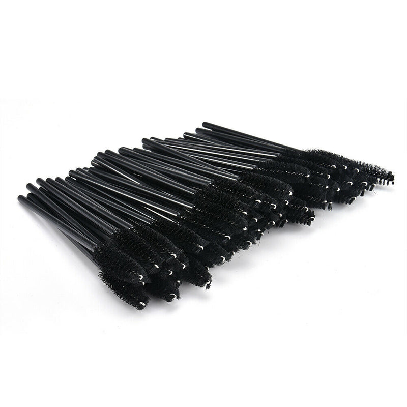50Pcs Makeup Disposable Rotate Eyelash Brow Oblique Design Brush Cosmetic Tools