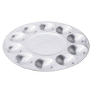 Professional Round Aluminium Paint Platte Tray 10 Wells Artist Art Palette Best