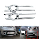 For-Audi Q5 2009-2012 ABS Chrome Front Fog Light Lamp Grill Frame Panel Cov W1F7