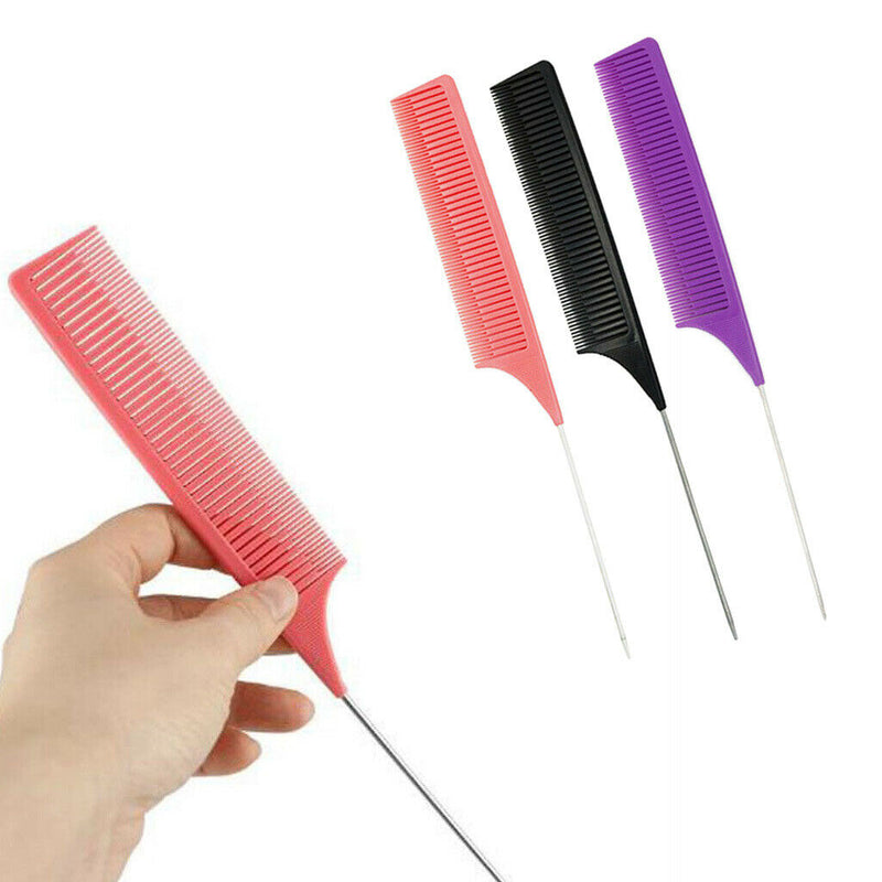 3pcs Fine Weaving Highlighting Foiling Hair Combs for Salon Dyeing Hair Comb