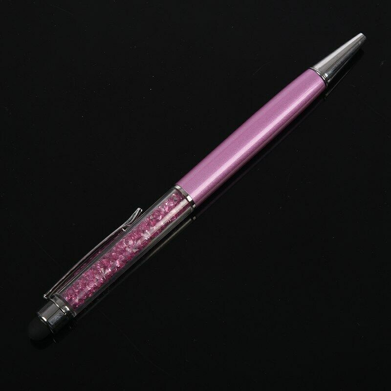 1pcs Crystal 2-in-1 Stylus Pens Capacitive Styli Stylus Touch Ballpoint Pen D9K3