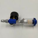 1/4 Scratch Air Pressure Regulator Gauge Spray Tool & In-Line Water Trap Fi