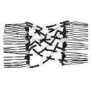 Stretchable Hair Combs Women Girls Crystal Hair Decoration Double Clips Comb