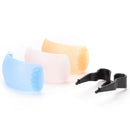 3 Color 3 in 1-Up Flash Diffuser Cover Kit Softbox for Canon Nikon Pentax -Q