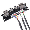 1Pc computer front panel usb 2.0 audio port cable motherboard connection cable Z