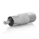 2pcs RCA Male Plug to F Female Coax Jack Adapter Connector Cable Coupler