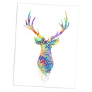 50x70cm Elk Printed Canvas Poster Modern Nordic Art Home Decor Unframed