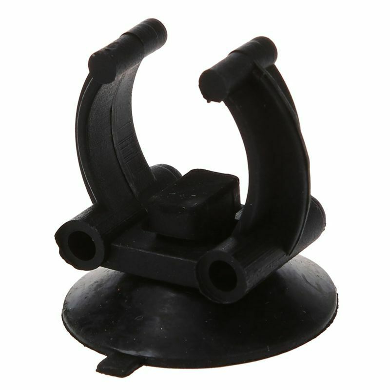 Aquarium Fish Tank Suction Cup Glass Cover Plastic Clips Black 10 Pcs H6G4