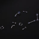 9x Clear Color Belly Navel Tongue Lip Rings Bars Studs Body Piercing Jewelry BSE