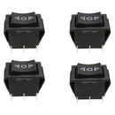 4x 6-Pin DPDT ON-OFF-ON 3-Position 250V/10A 125V/15A Snap in Boat Rocker Switch