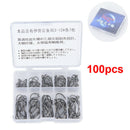 100x/lot Fishing Hooks Carbon Steel Bait Barbed Fishing Hooks Stainless Steel3C