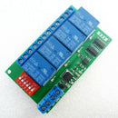 4 Channel DC 12V RS485 Relay Module Modbus RTU and AT Command Remote Contro