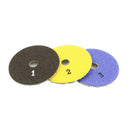 3 Pieces 100Mm Diamond Flexible Wet & Dry Polishing Pads 3 Step Floor Polis