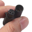2x Mini XLR 3Pin Male Plug+Female Jack Audio Socket Mic Connector Adapter Black