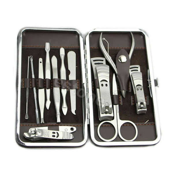 12 in1 Pedicure / Manicure Set Cuticle Grooming Kit Stainless Nail Clippers Case