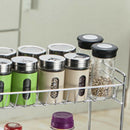 Two Layers Stainless Steel Detachable Storage Shelf Rack Home Kitchen Seaso