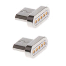 2 Pieces Magnetic Tips Micro USB Adapter Connector Head For Android Phones