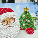 Santa Claus 5D DIY Special Shape Part Drill Diamond Greeting Card (HK204)