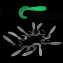 10Pcs Soft Fishing Lure Glow Night Tackle Wobbler Jigging Bait Worm Shrimp Set