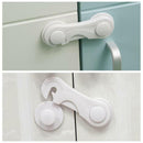 5x Child Adhesive Kid Baby Safety Drawer Door Lock Cupboard Cabinet Belt White
