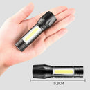 Portable T6 COB LED Flashlight Torch 18650 USB Lamp Light Camping Rechargeable#