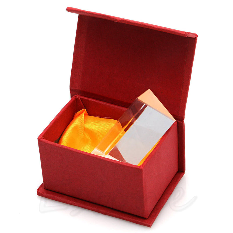 5cm Spectrum Optical Glass Triple Triangular Prism Light 2" Physics Teaching New