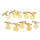 10 Pieces Cufflinks Blanks Round Pads DIY Making Cuff Links Findings Crafts