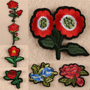 8X Red Rose Flower Embroidery Applique Cloth DIY Sewing & Iron on Patch Badge JR