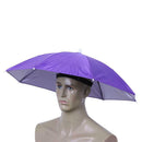 Anti-Rain Elastic Band Head Umbrella Hat Outdoor Sunscreen Tool(Purple)