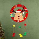 Child Handmade Xmas Garlands Cloth Wreath Art Kindergarten US Rural Style Random