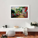 5D DIY Full Round Drill Diamond Painting Back Garden Cross Stitch Decor Kit