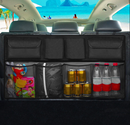 Car Seat Back Multi-Pocket Black Travel Storage Bag Organizer Hanging Black