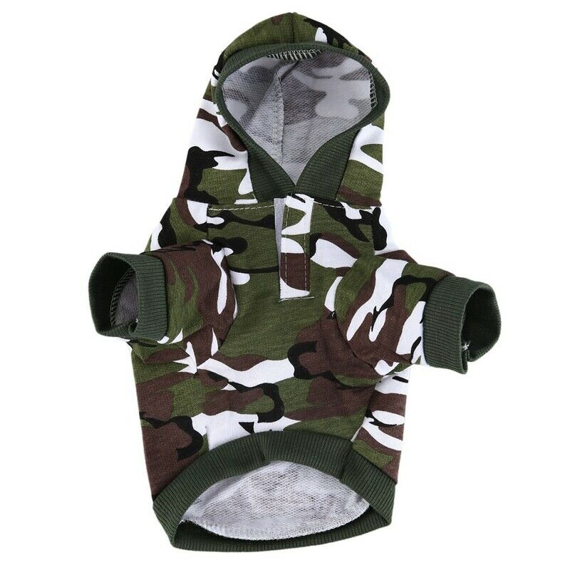 Clothing Dog Jacket with Hooded Clothes Animal Camouflage Costume (Army Gre B5C1