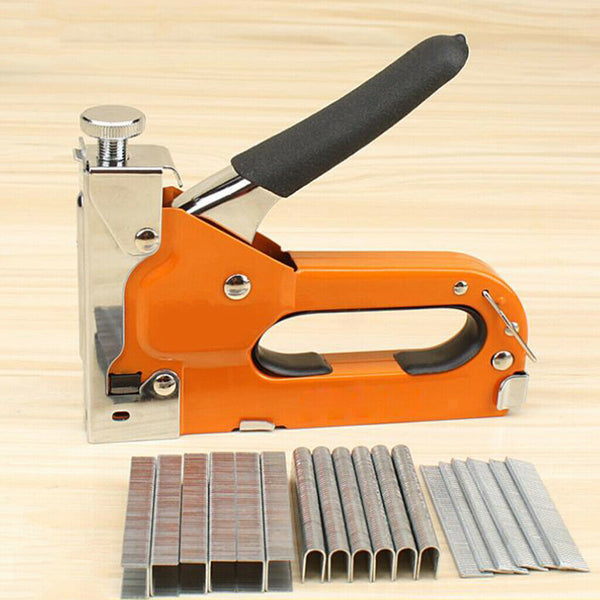 Heavy Duty 3 in 1 Steel Staple  Tacker & 600 Staples Nail Upholstery Stapler
