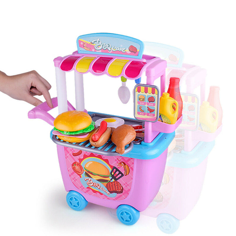 Kitchen Pretend Play Toys Set Simulation Western Food House Educational Playset