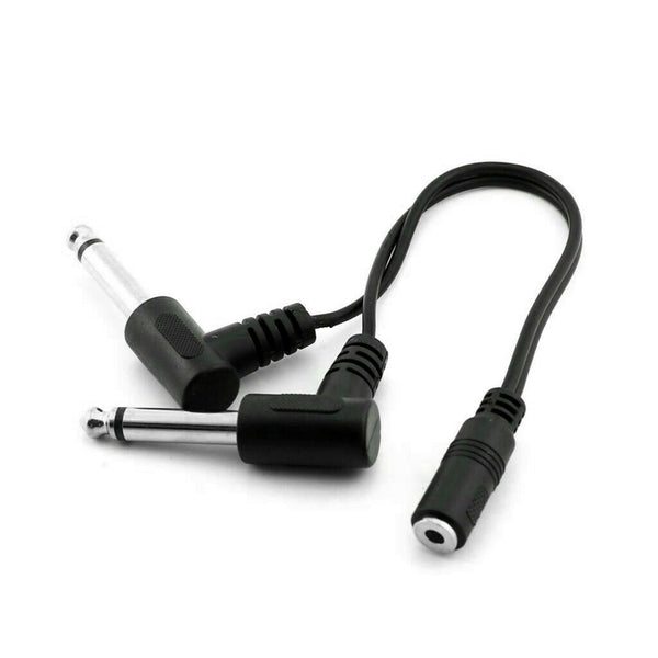 3.5mm 1/8inch Stereo Female to 2x 6.35mm Mono Male Y Splitter Cable 20cm