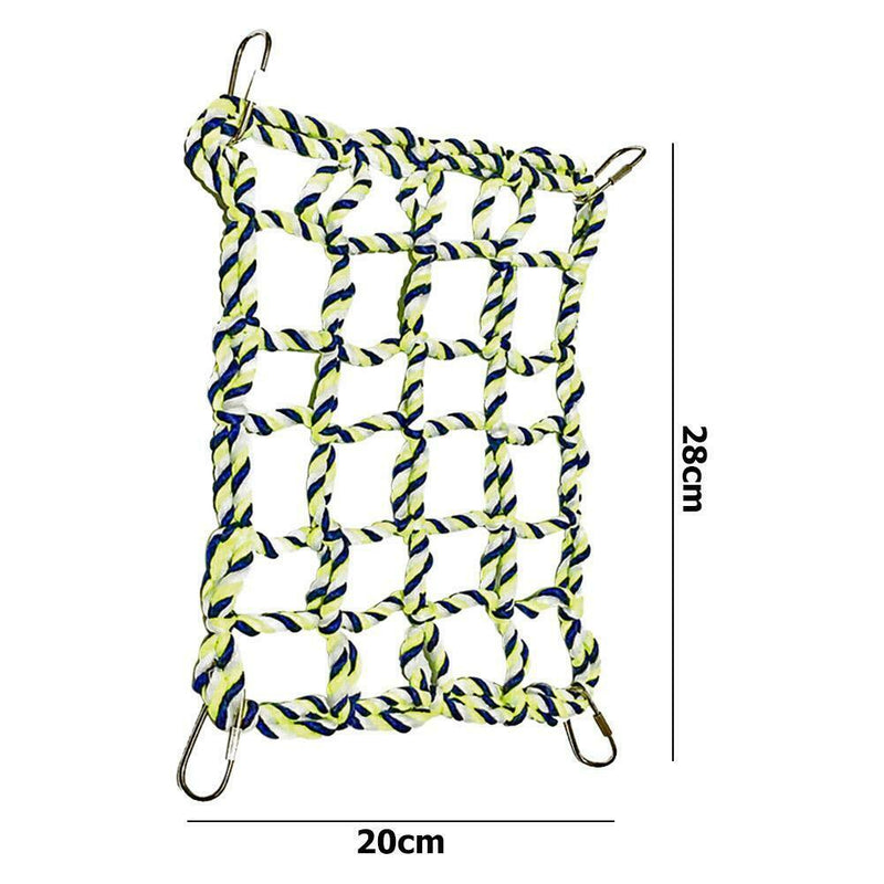 Pet Parrot Climbing Net Bird Swing Rope Ladder Hanging Chewing Toys for Hamster