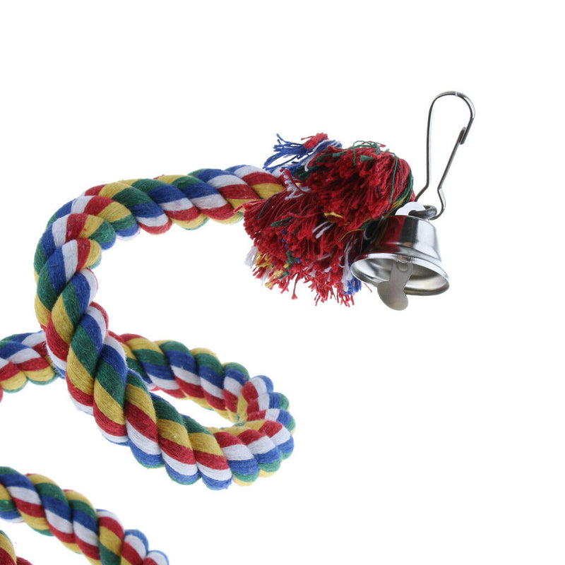 Pet Parrots Training Accessories Standing Playing Climbing Cotton Rope 59 Inch