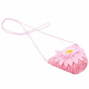 Mini Sunflower Tote Handbag Clutch Purse Single Shoulder Beach Straw grass  W6B4
