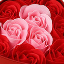 11Pcs/Box Artificial Flowers Rose Soap Flower Heart Shape Diy Wedding Decor W6Z5