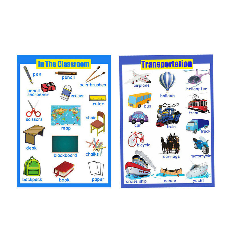 Classroom &Transport~Kindergarten Classrooms Early Learning Posters Chart