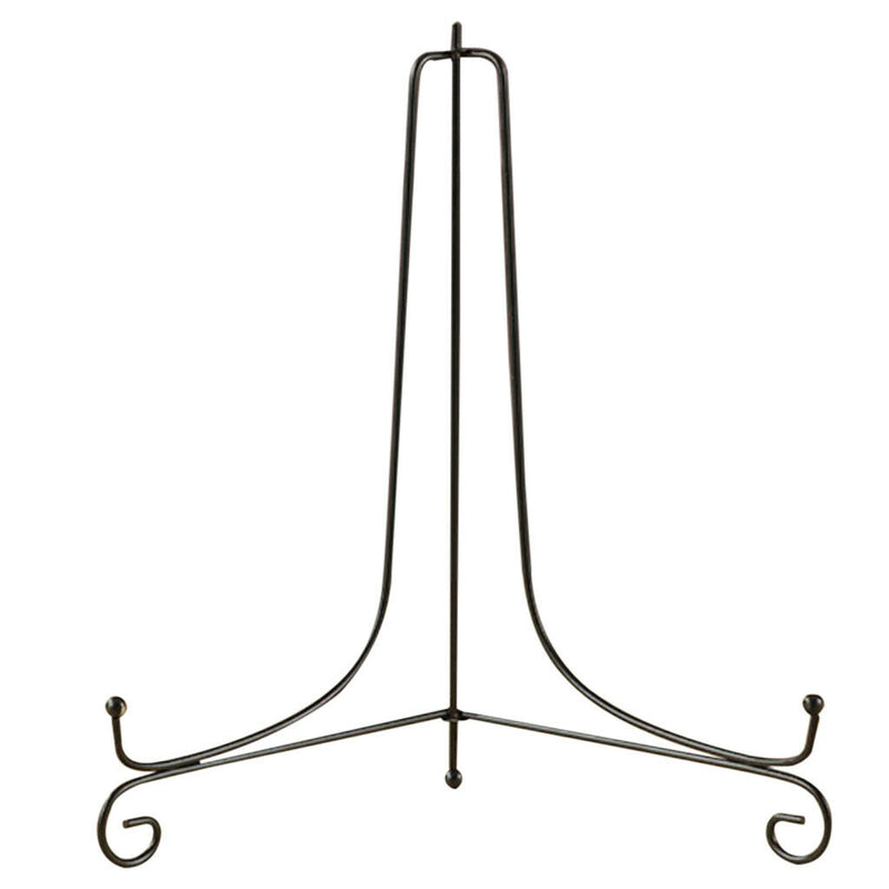 Iron Display Easel Dish Show Stand Bowl Plate Display Rack Decor BLK 4inch