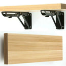 2pcs Triangular Folding Bracket Metal Release Catch Support Shelf (8 inch)