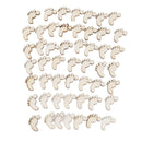 50Pcs DIY Wooden Foot Shaped Natural Wood Decoration Hand-made Graffiti ChipsOZ