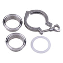 2'' Turbo Stainless Steel Exhaust Down Pipe 304 V Band Clamp Kit w/ 2 Flange