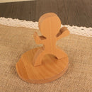Wood Cell Phone Smart Phone Desk Stand Holder Table Decor - Tai Chi Boy