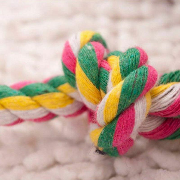 Small Dog/Cat Natural Cotton Knot and Ball Rope Chew Toys for Teeth Cleanin