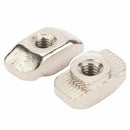 50PCS M5 Hammer Nut Aluminum Connector T Fastener Sliding Nut Nickel Plated E8D7